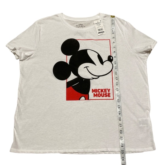 Disney Mickey Mouse White Juniors T Shirt Size XXL NEW NWT - Picture 4 of 12